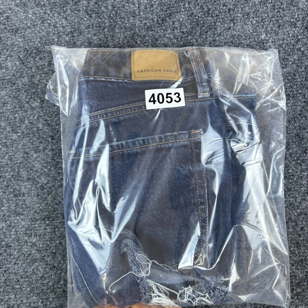 American Eagle Outfitters Cut Off Shorts Women 26x4 Blue Denim Cotton Frayed Hem